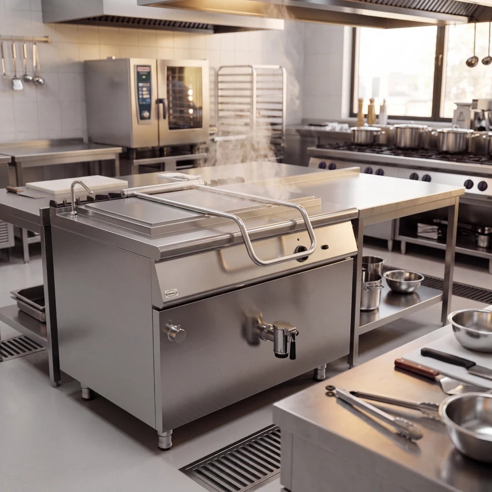 Base 900 Gas Boiling Pan 250L Indirect Heat