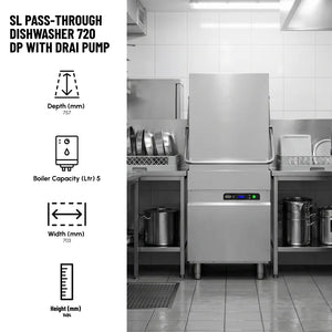 SL Pass-Through Dishwasher 720 DP (with Drain Pump)