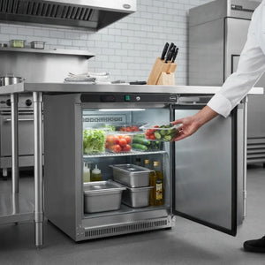 Refrigerator 1 Door Stainless-Steel 101L Tabletop