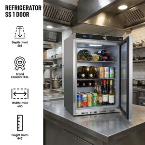 Refrigerator SS 1 Door 130L Stainless Kitchen Unit