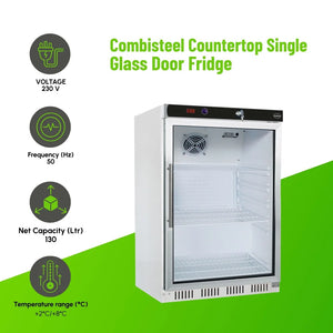 1 Glass Door 130L Counter Showcase