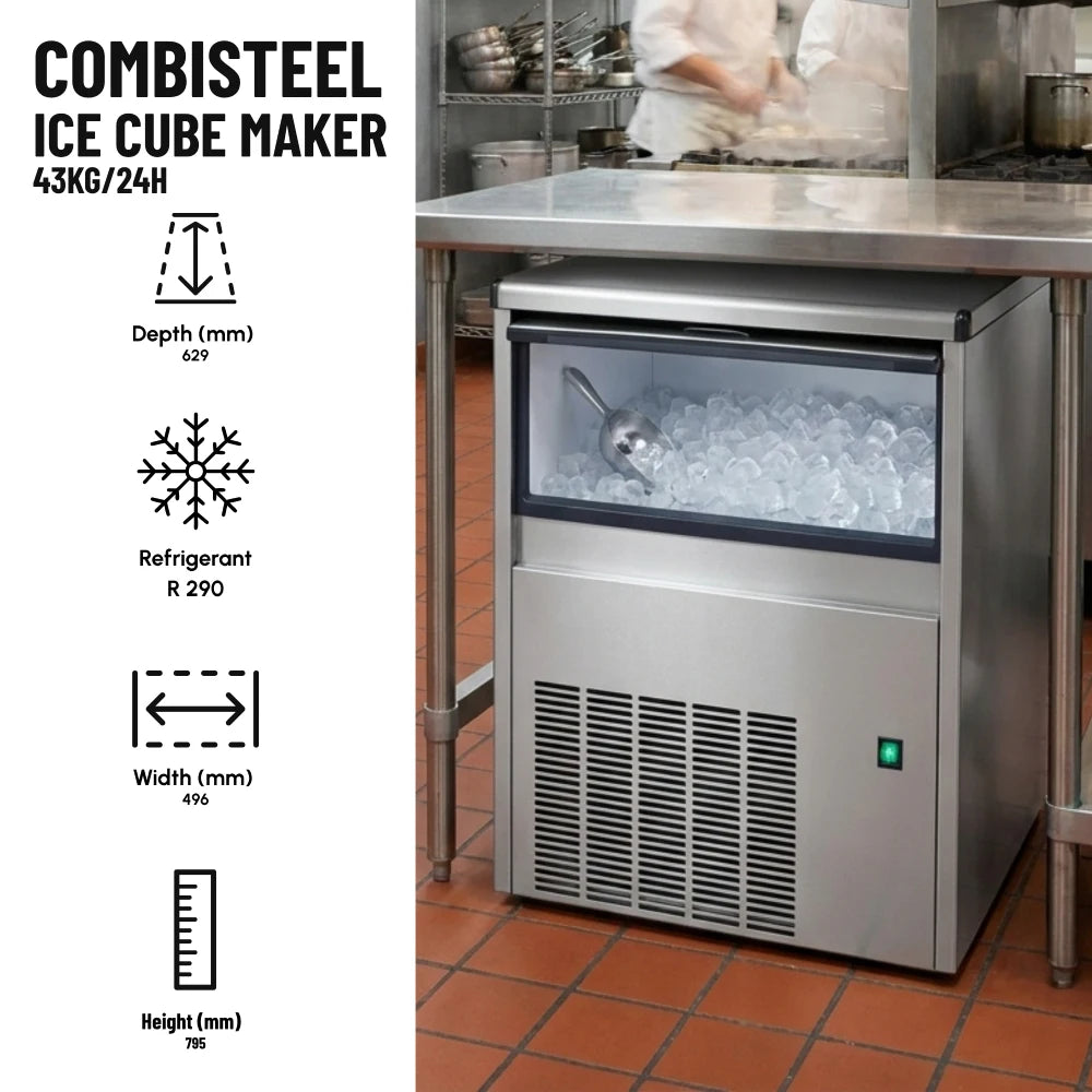 Air-Cooled Ice Cube Maker 43kg/24h