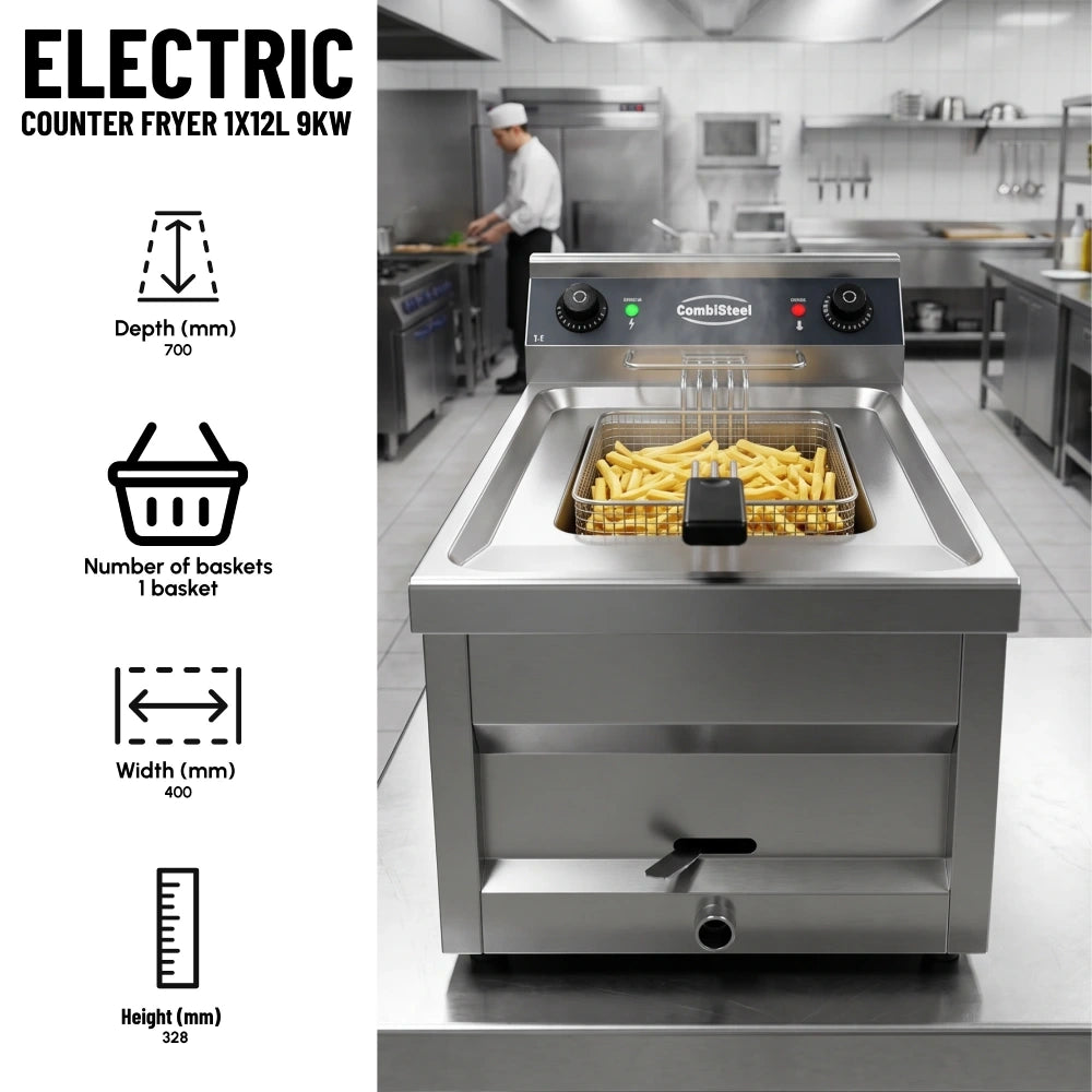 Electric Counter Fryer 12L 9kW