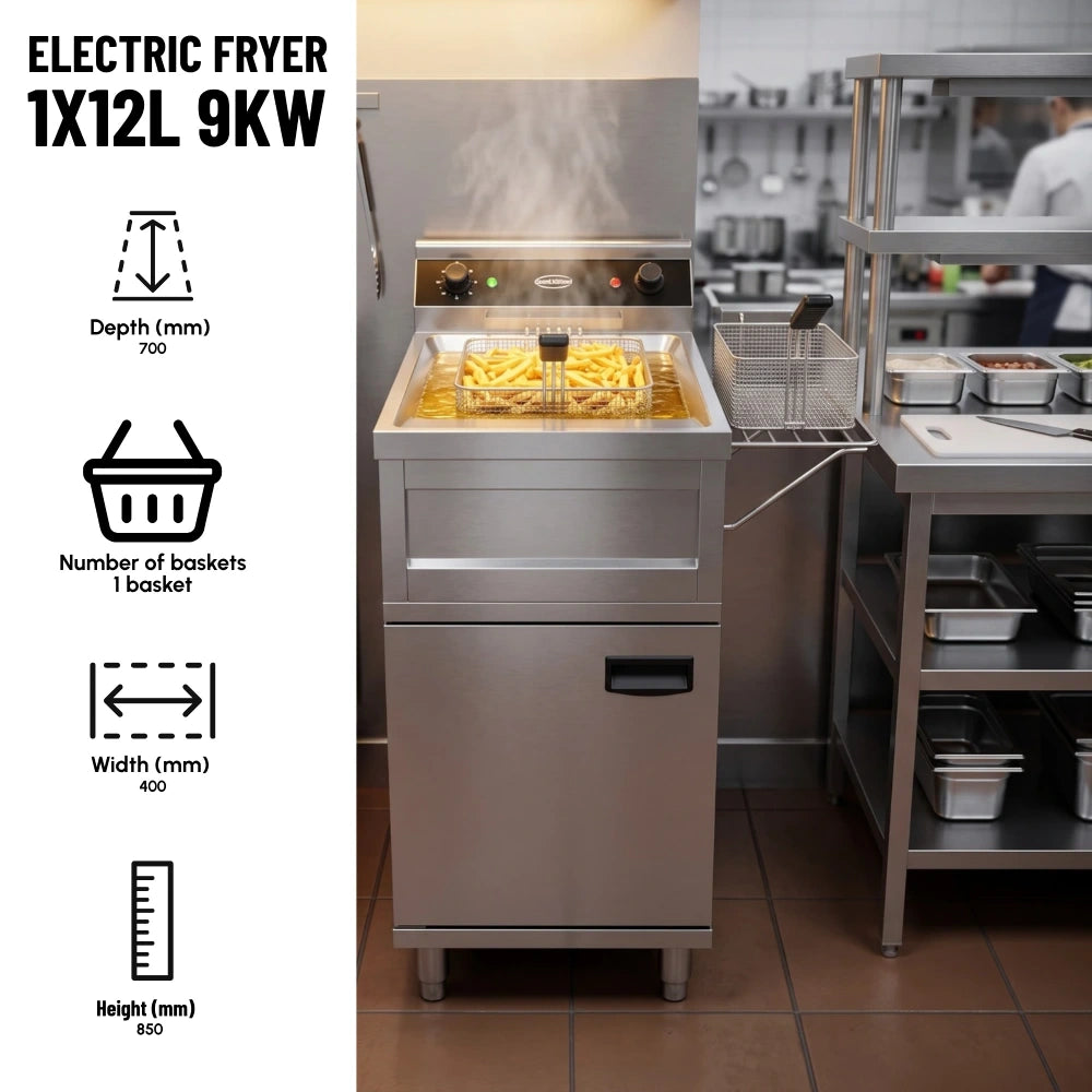 Electric Fryer 12L 9kW Fast Heat