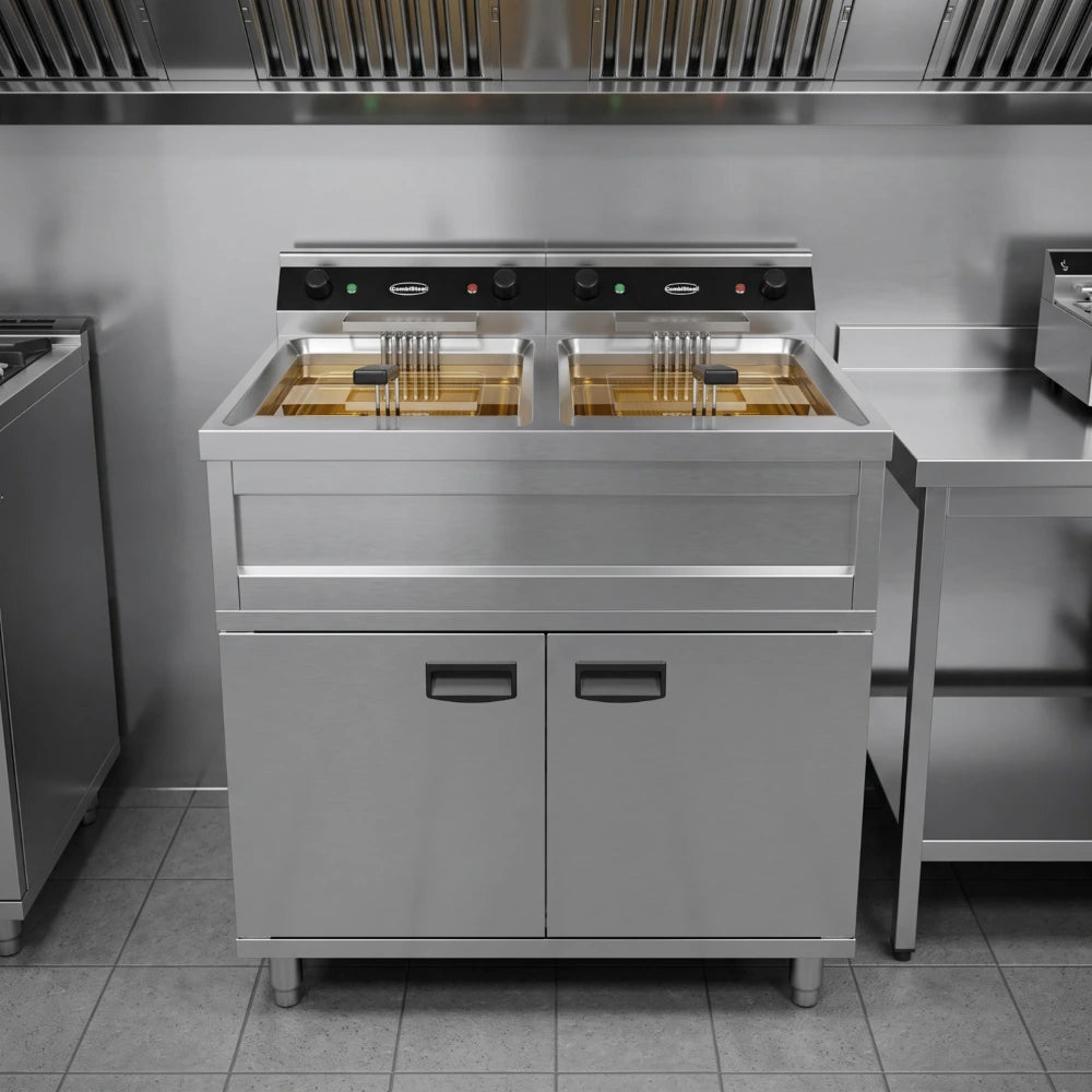 Electric Fryer 2x12L 2x6kW Twin Tank