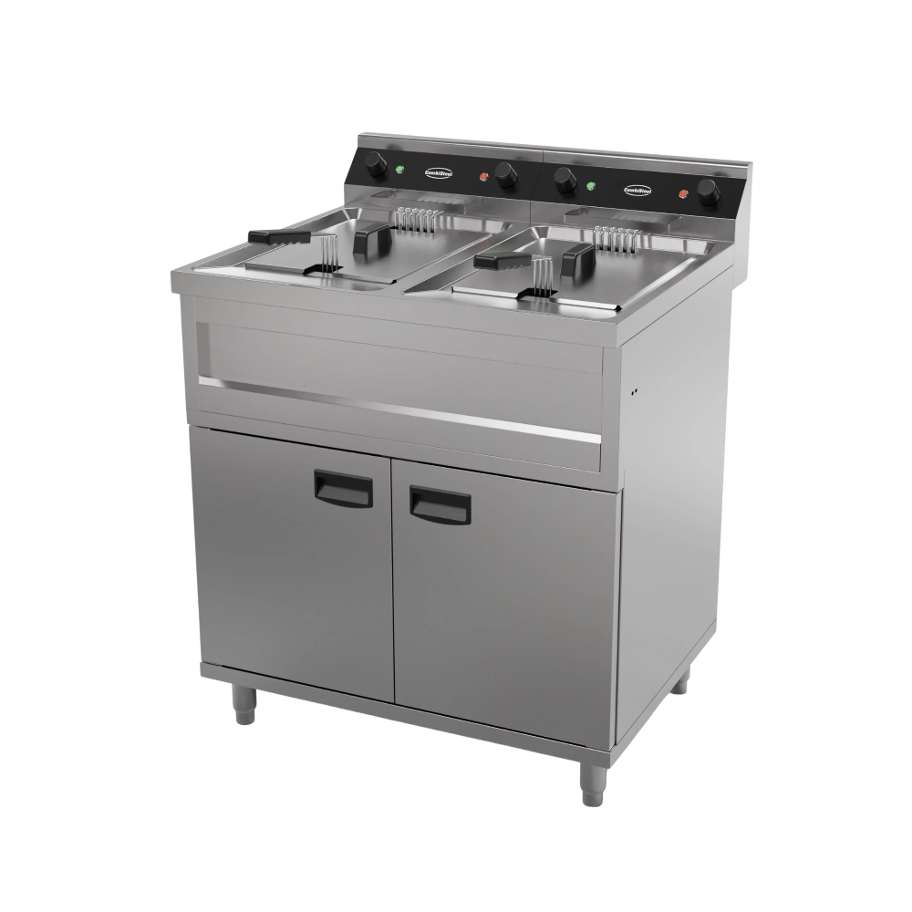 Electric Fryer 2x12L 2x9kW Twin Tank