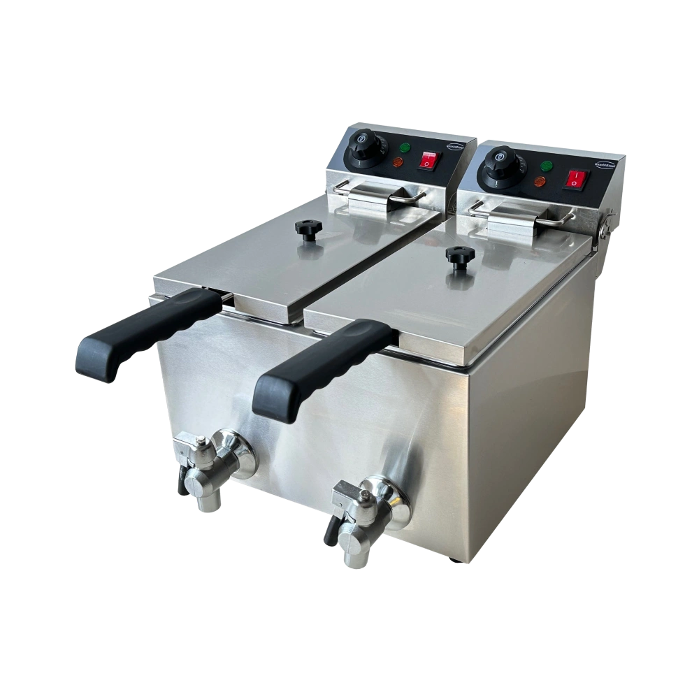 Electric Counter Fryer 2x4L Twin Tank