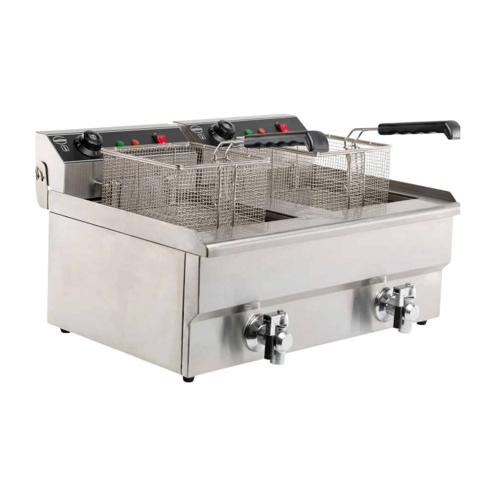 Electric Counter Fryer 2x8L Twin Tank