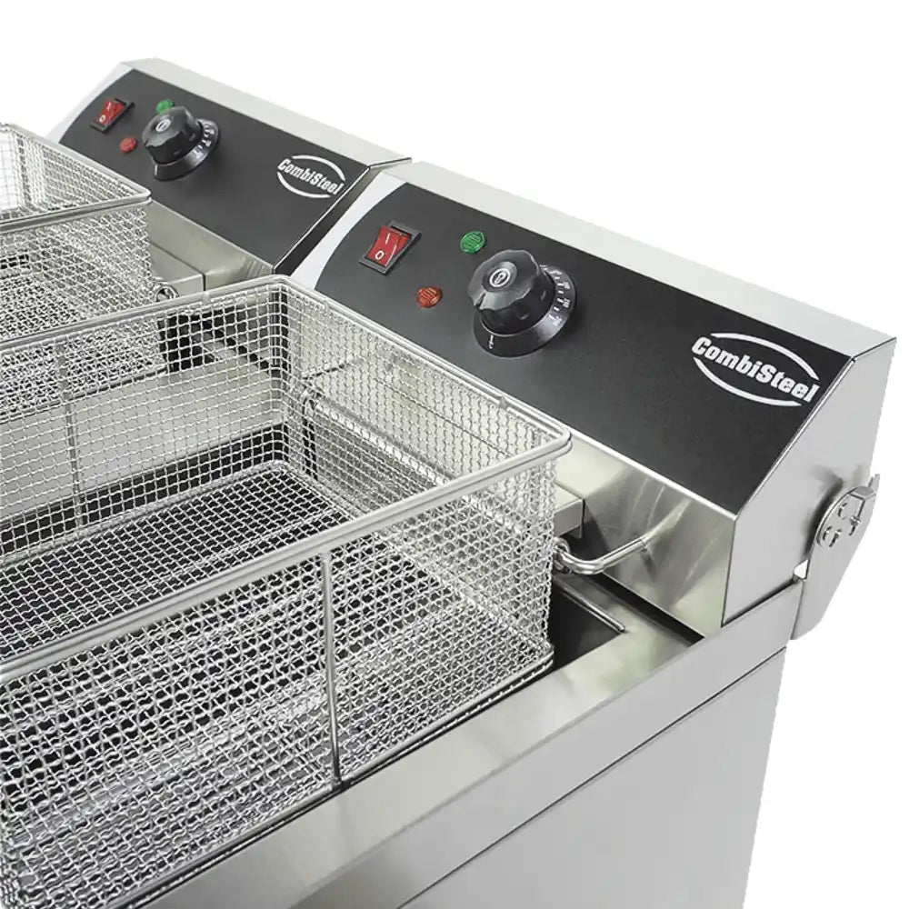 Electric Counter Fryer 2x10L Two Tanks
