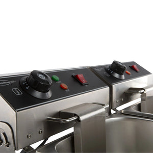 Electric Counter Fryer 2x6L Twin Tanks