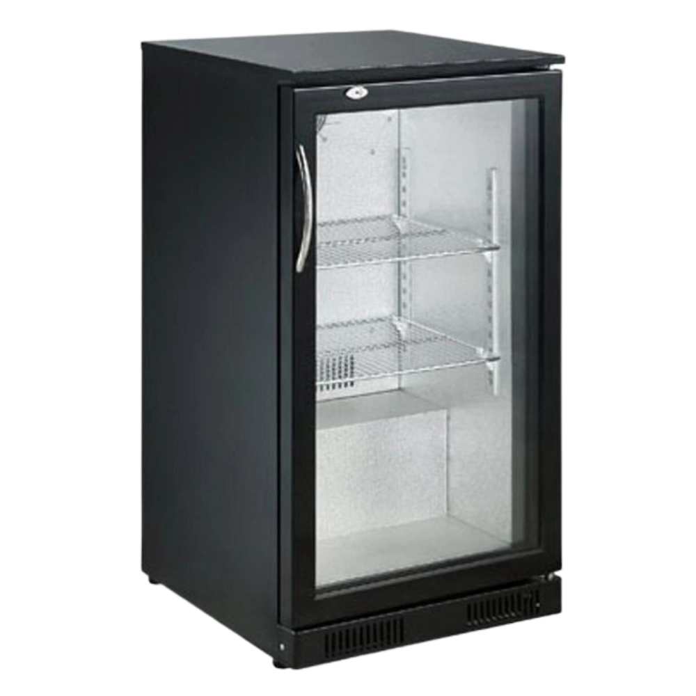 Black 1 Hinged Door Back Bar Cooler 500mm Wide