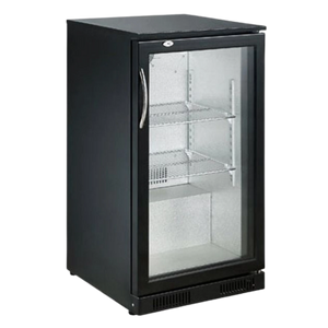 Black 1 Hinged Door Back Bar Cooler 500mm Wide