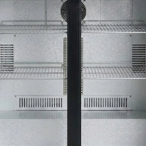Black 2 Hinged Door Back Bar Cooler 198L