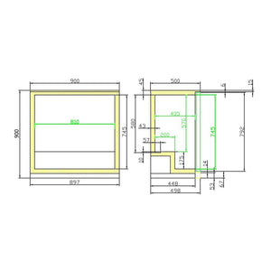 Black 2 Hinged Door Back Bar Cooler 198L