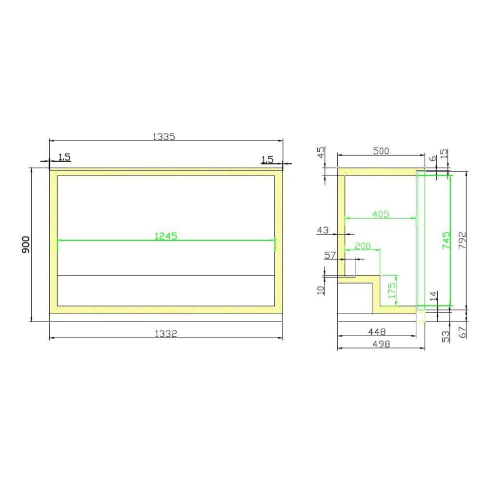 Black 3 Sliding Door Back Bar Cooler 298L