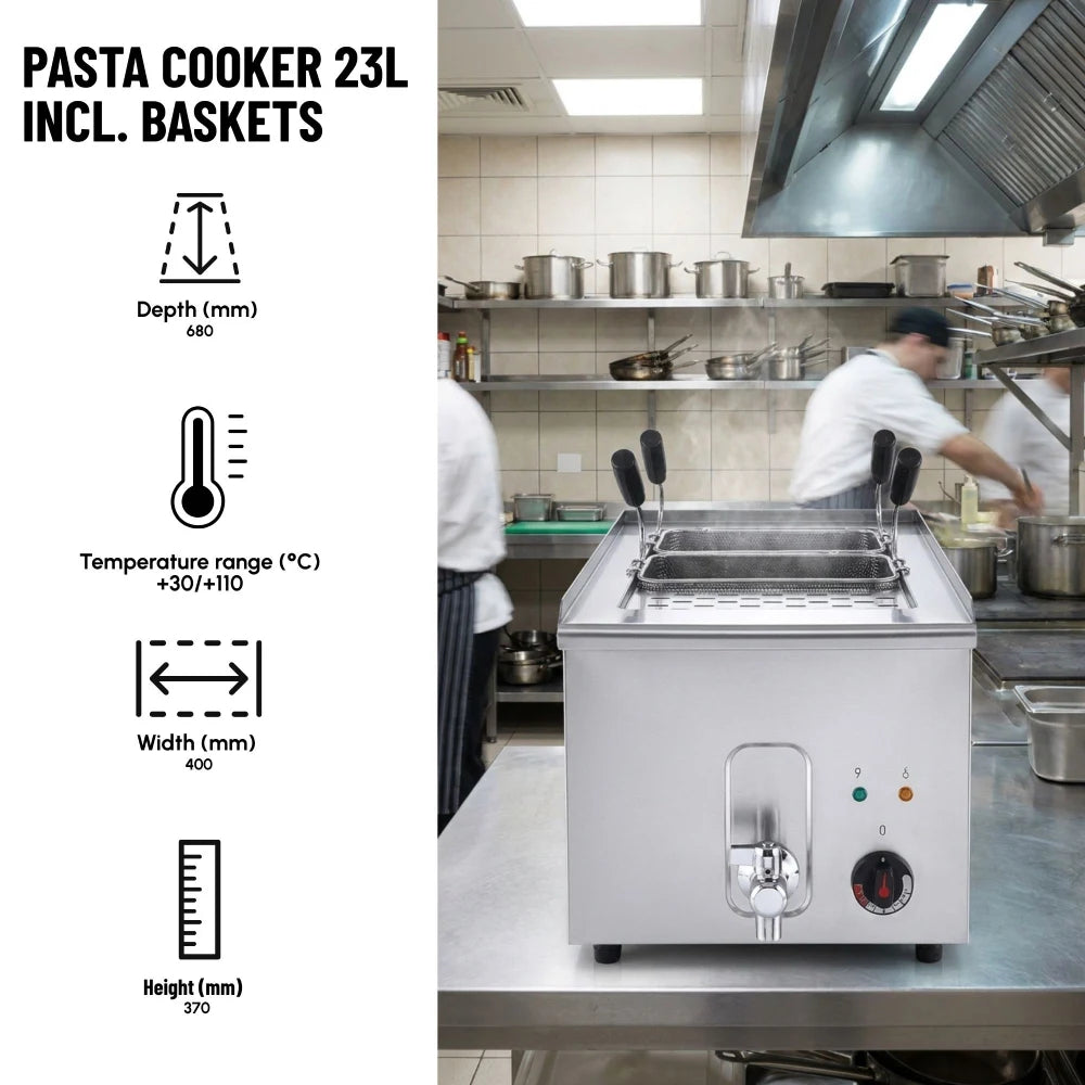 Tabletop Electric Pasta Cooker 23L