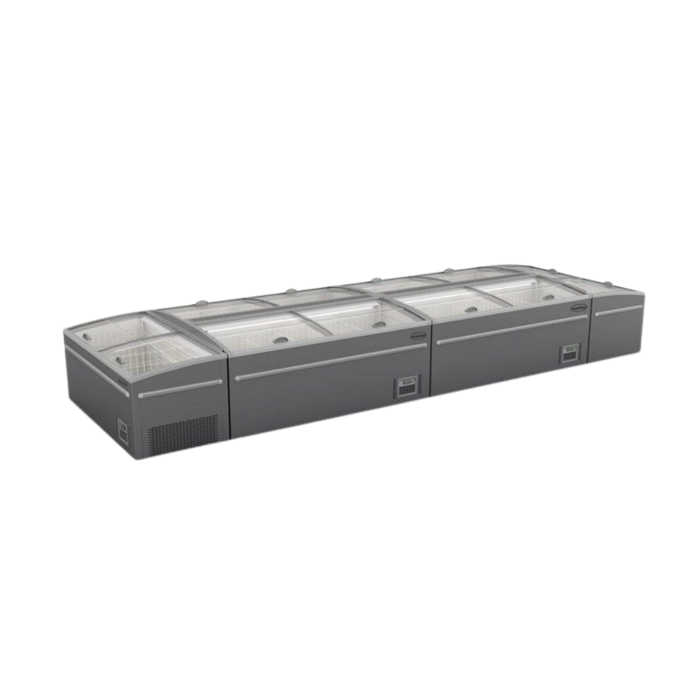 Grey Supermarket Chest Freezer 2500 Automatic Defrost