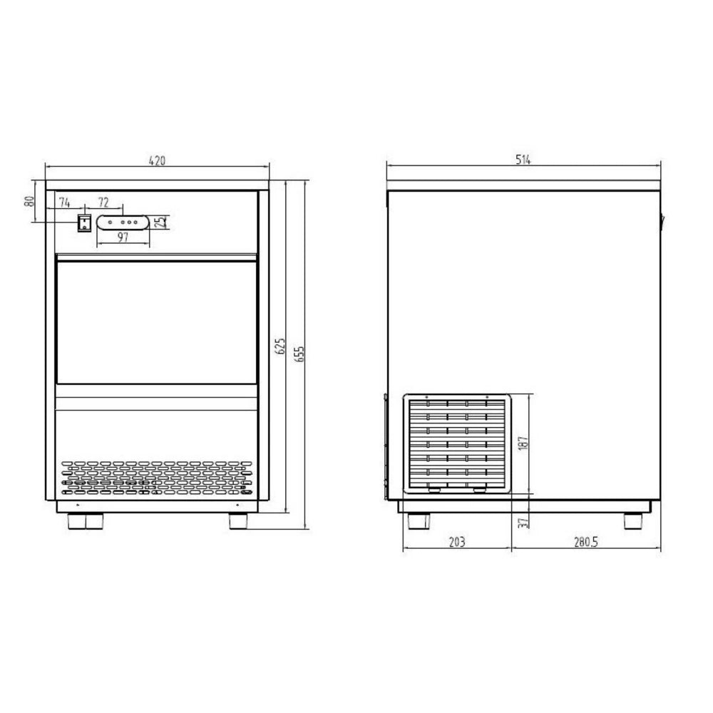 Ice Cube Maker 26kg/24h
