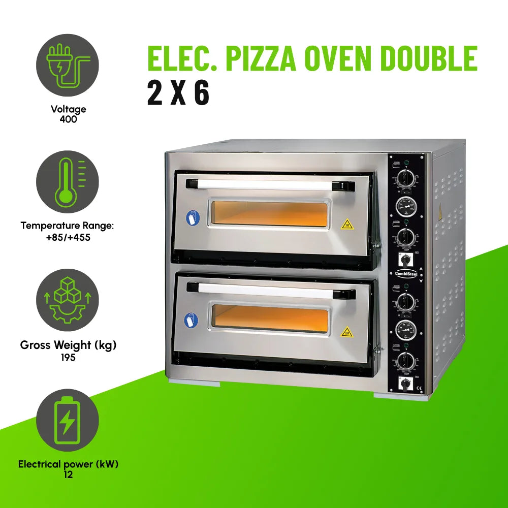 Electric Pizza Oven Double 2×6