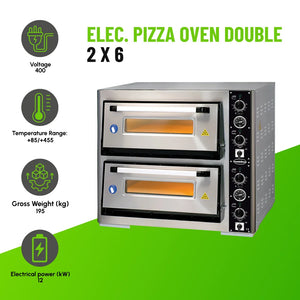 Electric Pizza Oven Double 2×6