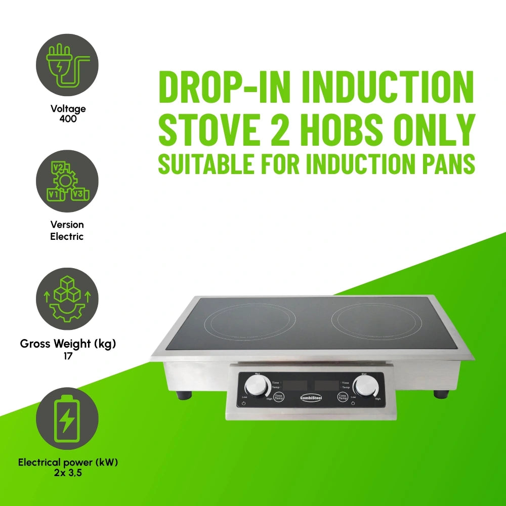 Drop-In Induction Stove 2 Hobs