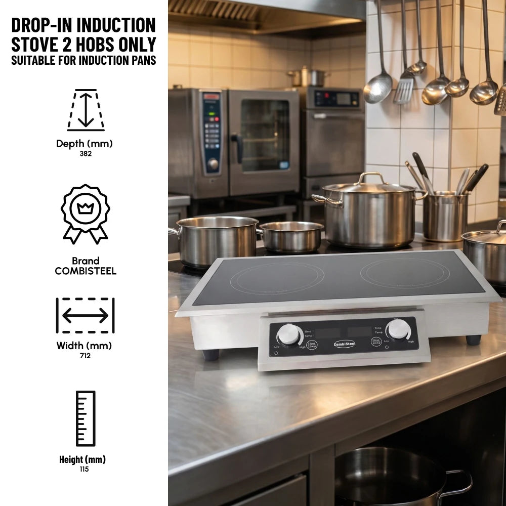 Drop-In Induction Stove 2 Hobs