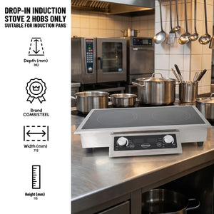 Drop-In Induction Stove 2 Hobs