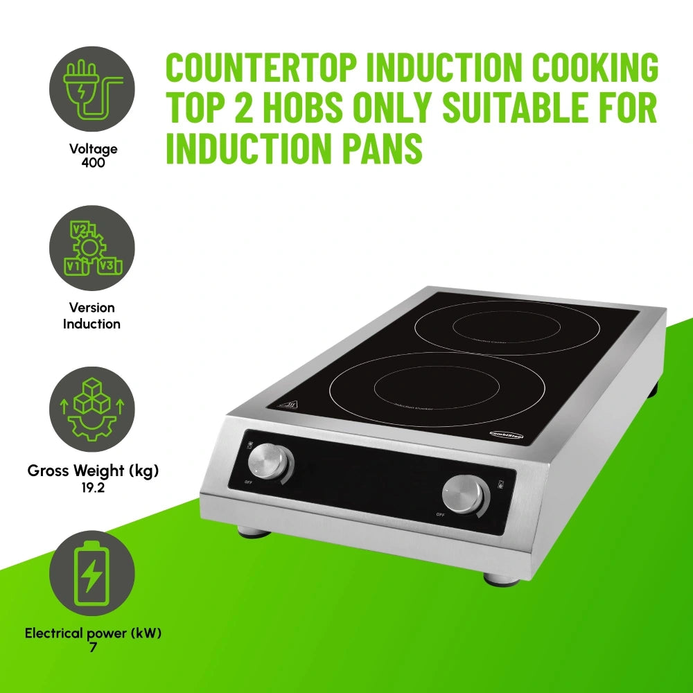 Countertop Induction Cooking Top 2 Hobs