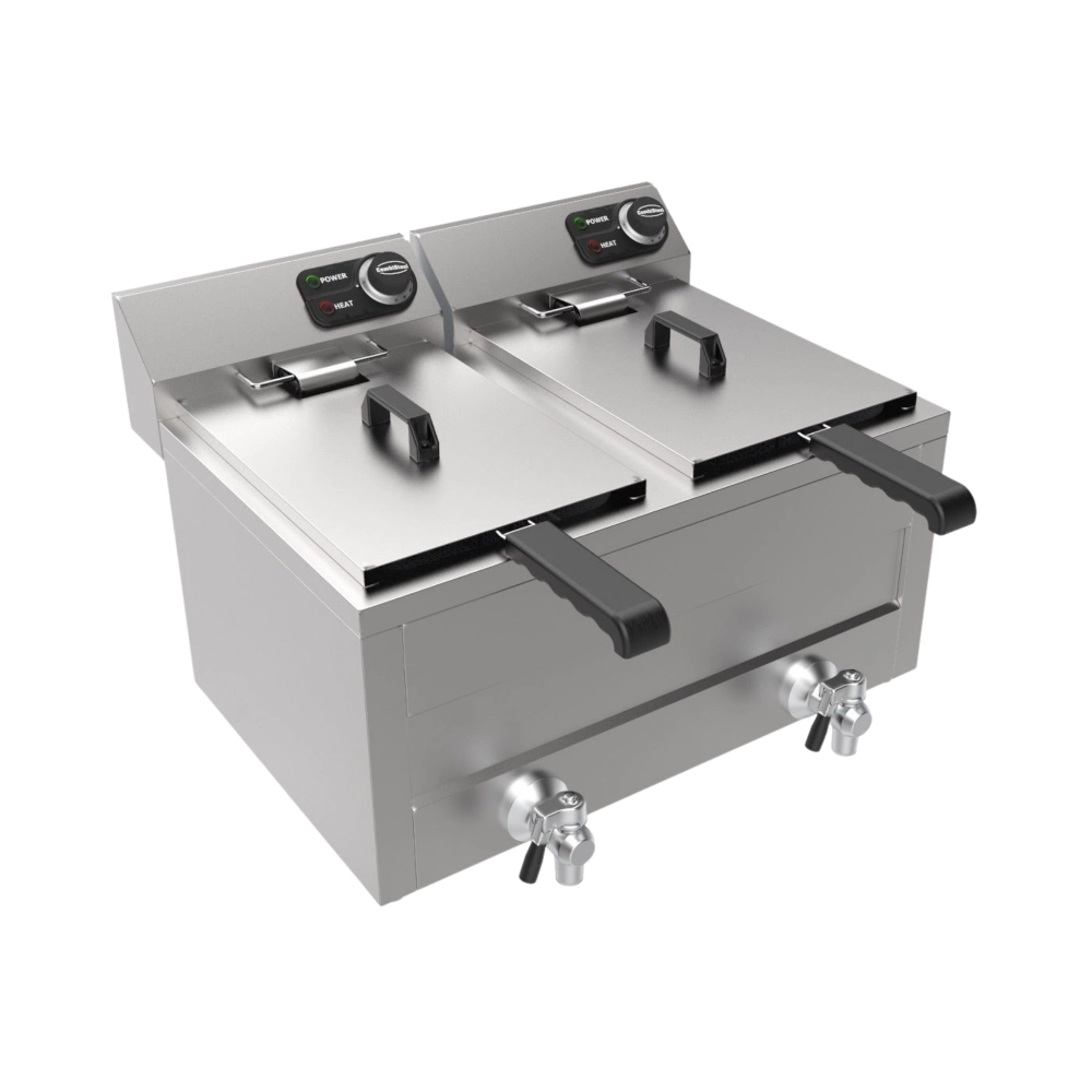 Electric Counter Fryer 2x8L 2x3KW Twin Tank