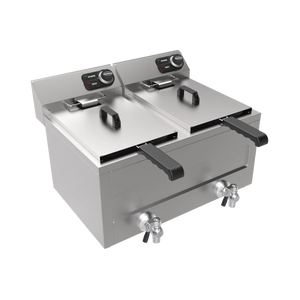 Electric Counter Fryer 2x8L 2x3KW Twin Tank