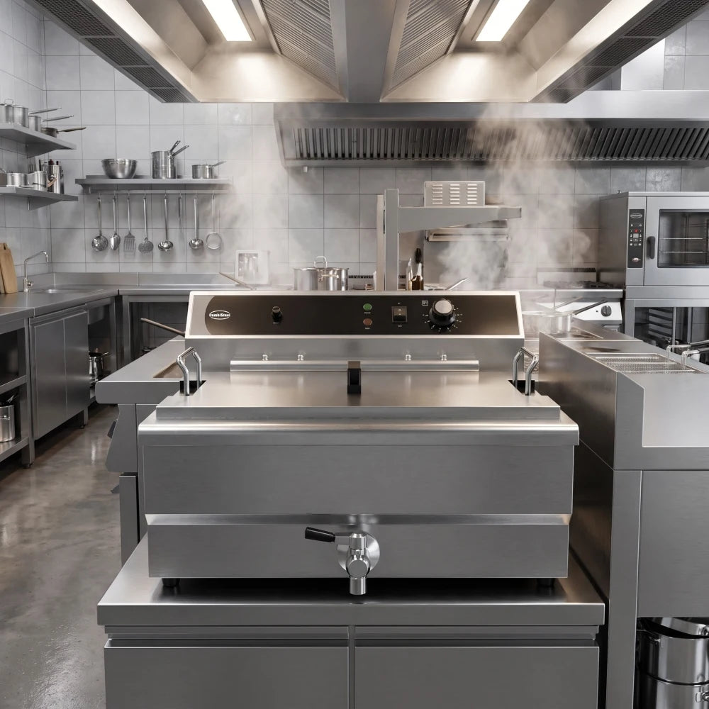 Electric Counter Fryer 25l With Drain Valve