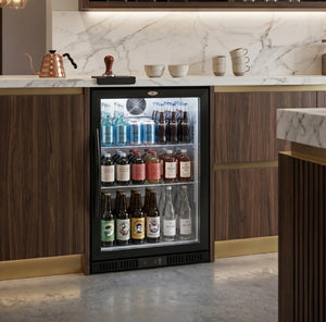 Black 1 Door Back Bar Cooler 600 x 900mm