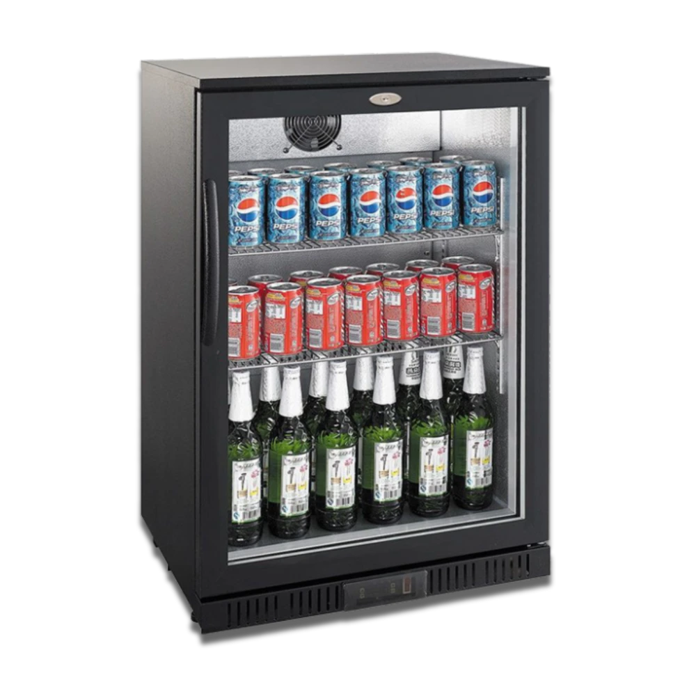 Black 1 Door Back Bar Cooler 600 x 850mm