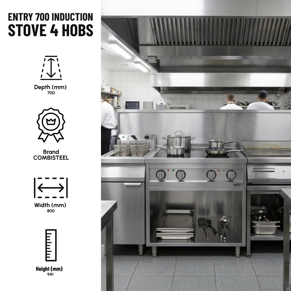 Entry 700 Induction Stove 4 Hobs