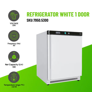 Refrigerator White 1 Door Digital 130L