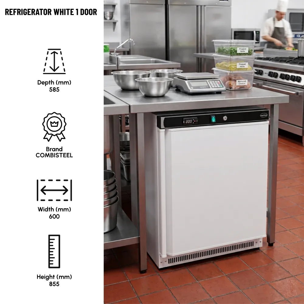 Refrigerator White 1 Door Digital 130L