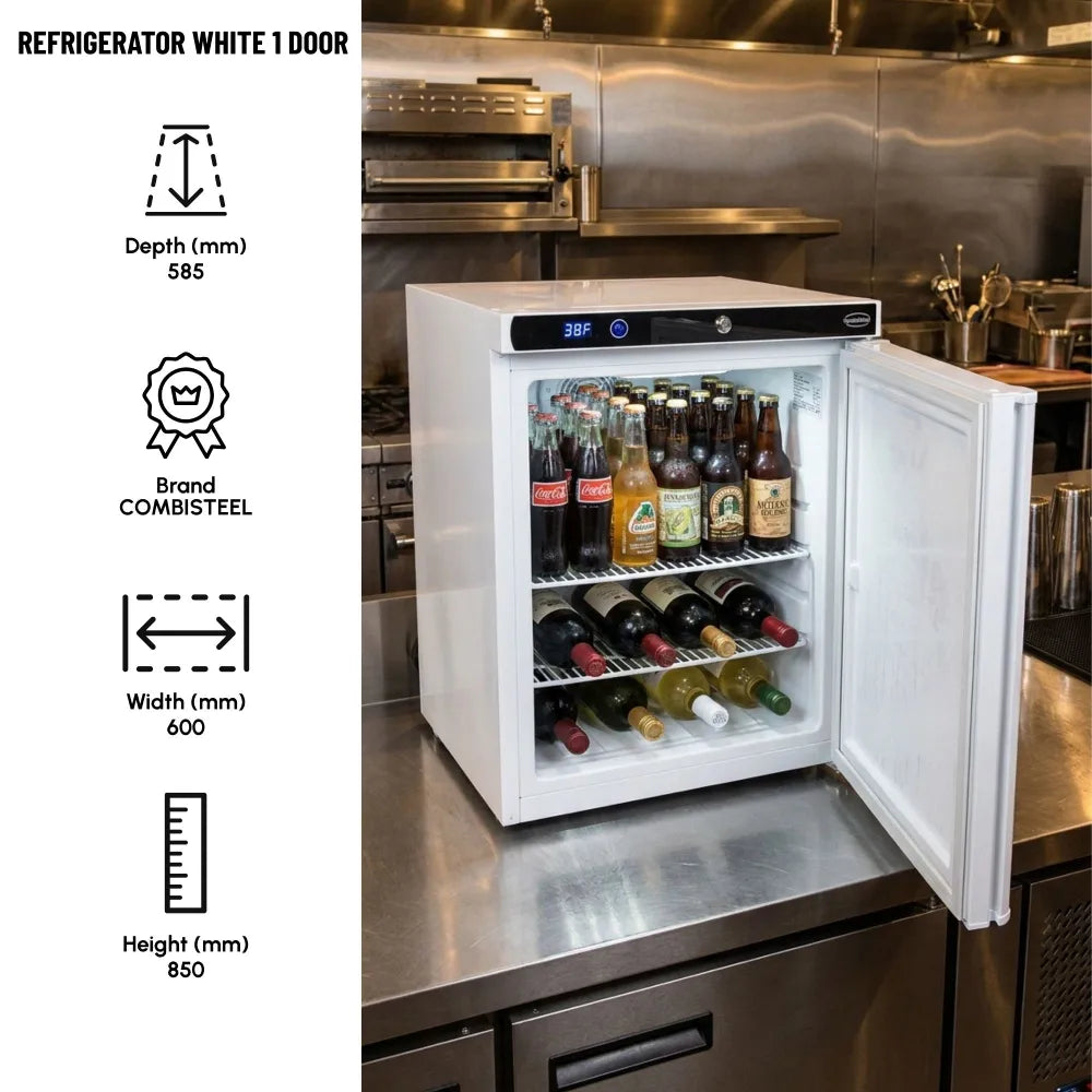 Refrigerator White 1 Door Digital 130L Tabletop