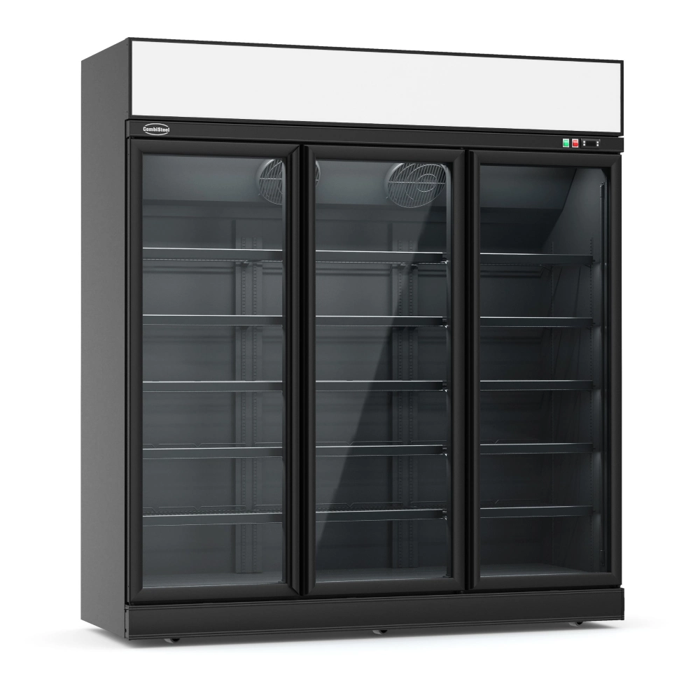 Black 3-Door Display Freezer INS-1530F