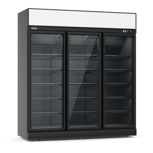 Black 3-Door Display Freezer INS-1530F