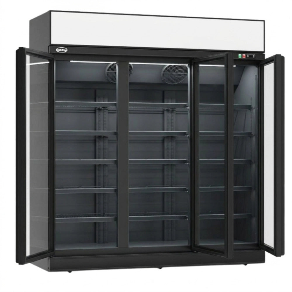 Black 3-Door Display Freezer INS-1530F
