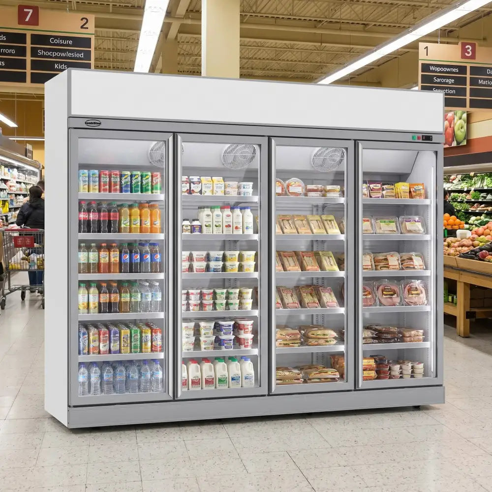 White 4-Door Display Freezer INS-2060F