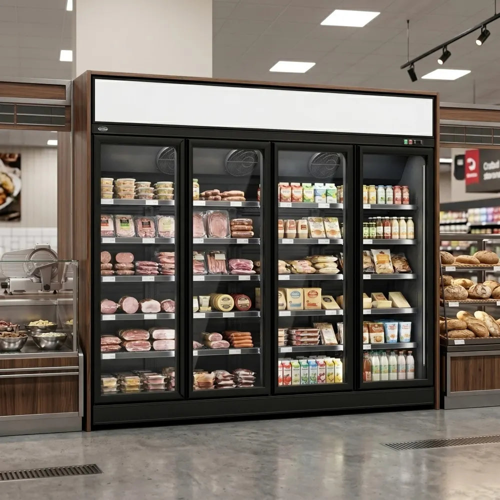 Black 4-Door Display Fridge INS-2060R