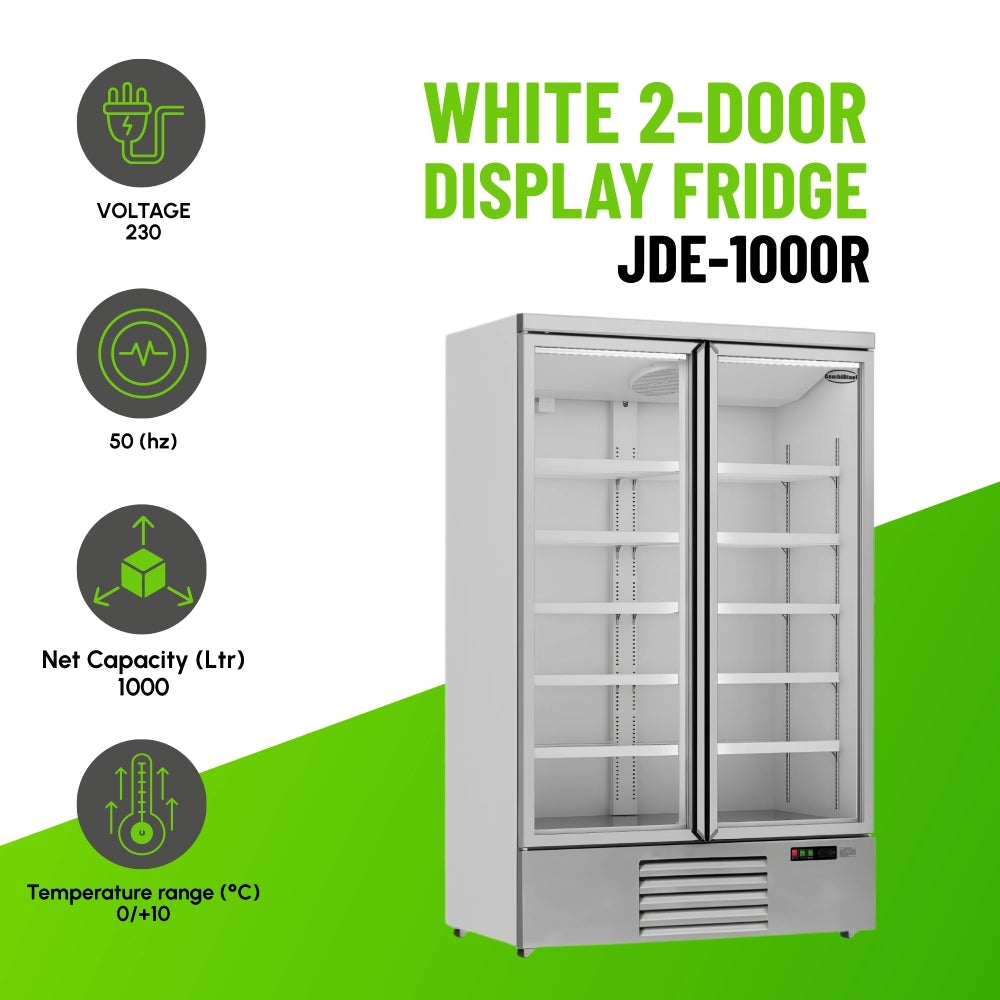 White 2-Door Display Fridge JDE-1000R