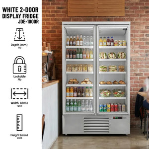 White 2-Door Display Fridge JDE-1000R