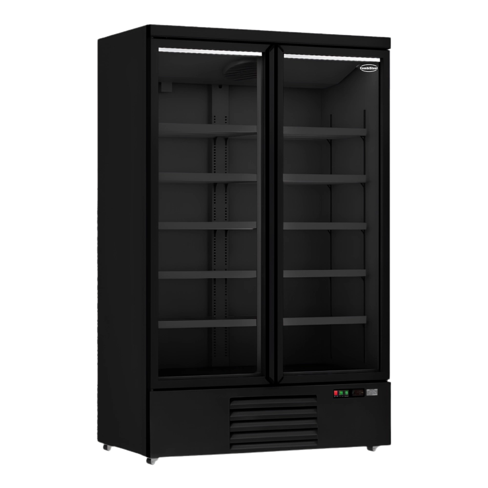 Black 2-Door Display Fridge JDE-1000R