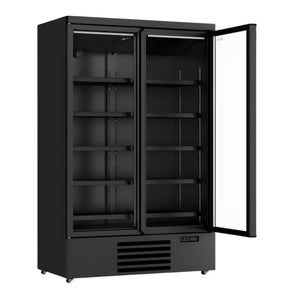 Black 2-Door Display Fridge JDE-1000R