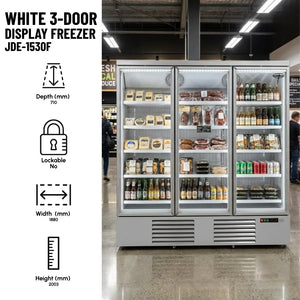 White 3-Door Display Freezer JDE-1530F