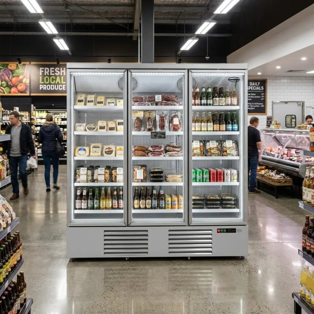 White 3-Door Display Freezer JDE-1530F