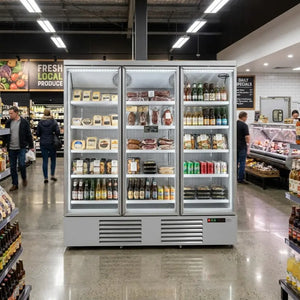 White 3-Door Display Freezer JDE-1530F