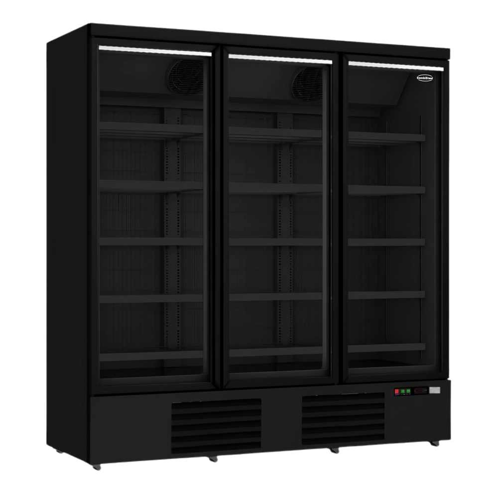 Black 3-Door Display Freezer JDE-1530F